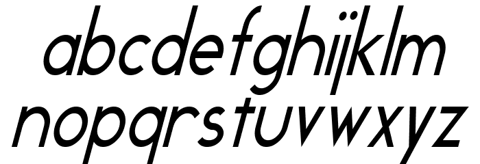 Geddes Narrow Italic Font LOWERCASE