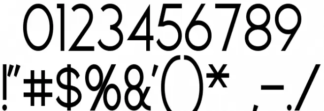 Geddes Narrow Font OTHER CHARS