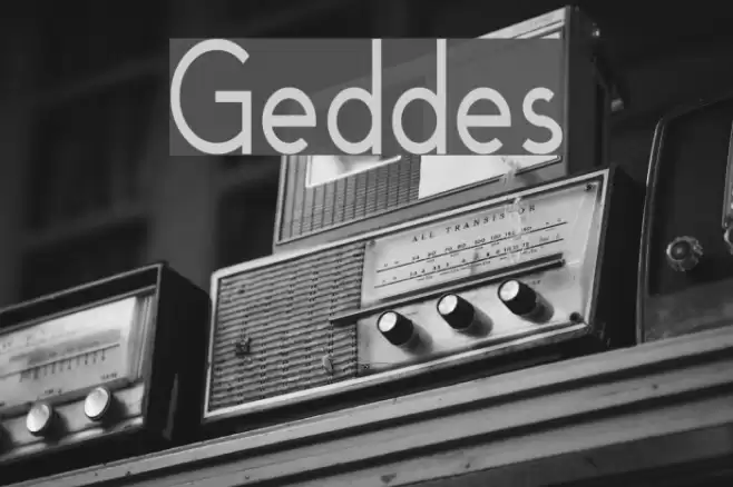 Geddes Font examples