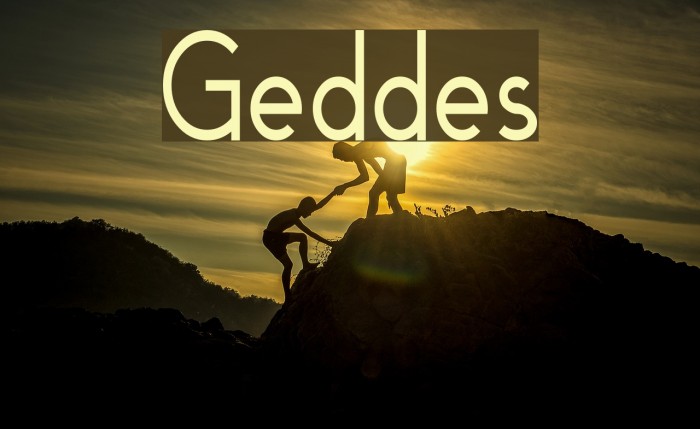 Geddes Font examples