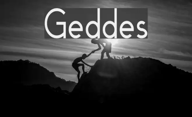 Geddes Font examples