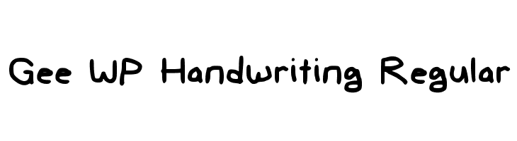 Gee WP Handwriting Regular 字体