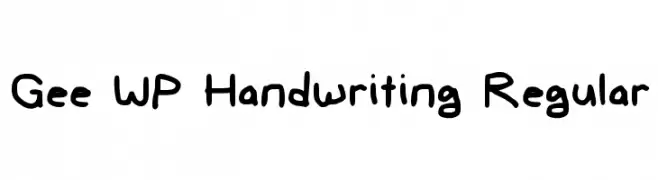 Gee WP Handwriting Regular  Free Fonts Download