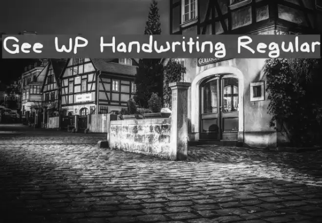 Gee WP Handwriting Regular Font examples