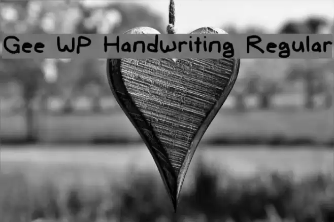 Gee WP Handwriting Regular Font examples