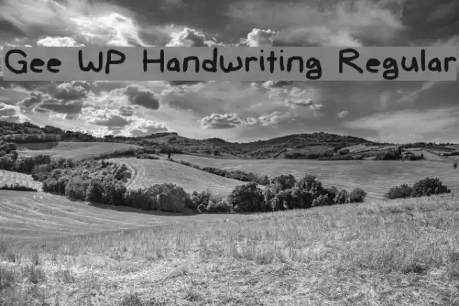Gee WP Handwriting Regular Font examples