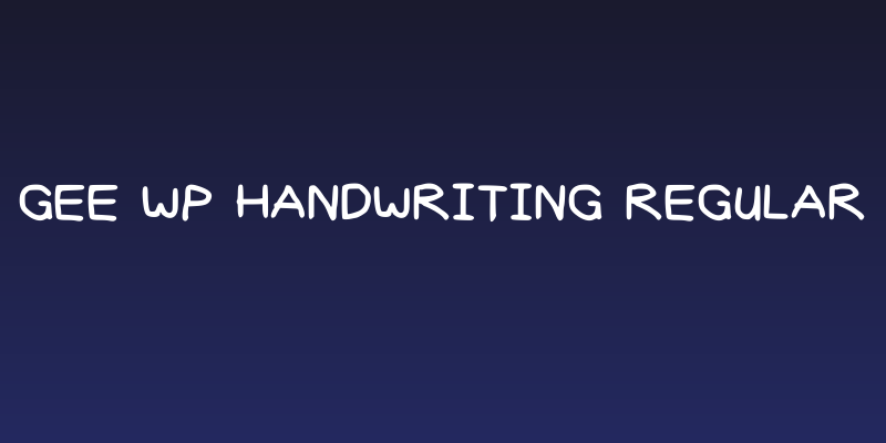 Gee WP Handwriting Regular Social Header