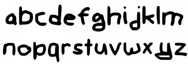 Gee WP Handwriting Regular Font LOWERCASE