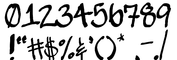GeeKnee Font OTHER CHARS