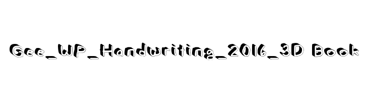 Gee_WP_Handwriting_2016_3D Book Font