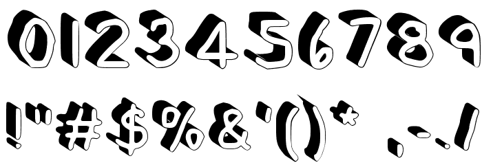 Gee_WP_Handwriting_2016_3D Book フォント その他の文字