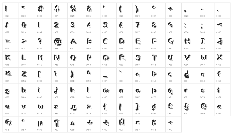 Gee_WP_Handwriting_2016_3D Book Character Map