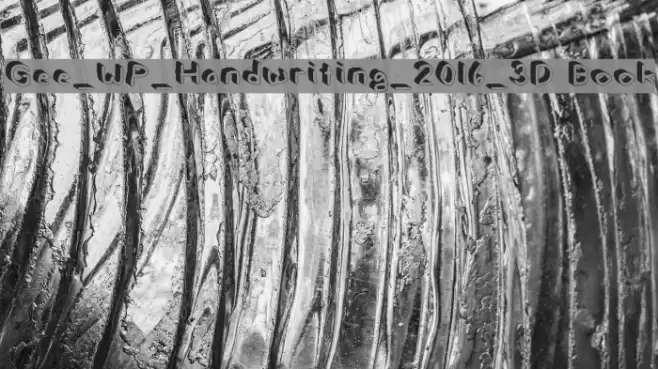 Gee_WP_Handwriting_2016_3D Book Schriftart examples