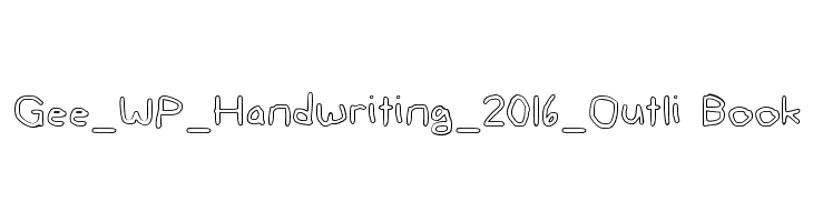 Gee_WP_Handwriting_2016_Outli Book Font
