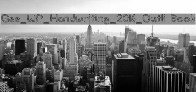 Gee_WP_Handwriting_2016_Outli Book Schriftart examples