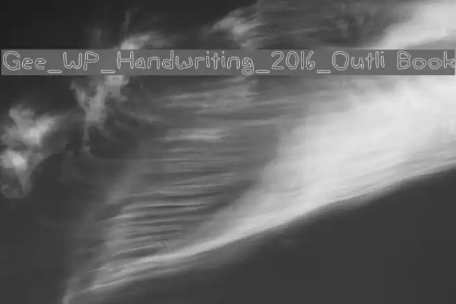 Gee_WP_Handwriting_2016_Outli Book Schriftart examples