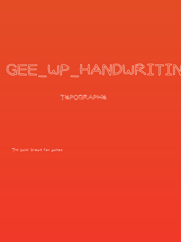 Gee_WP_Handwriting_2016_Outli Book Poster