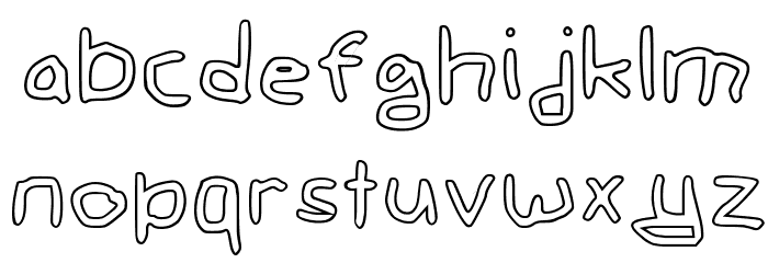 Gee_WP_Handwriting_2016_Outli Book Font LOWERCASE