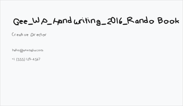Gee_WP_Handwriting_2016_Rando Book Business Card