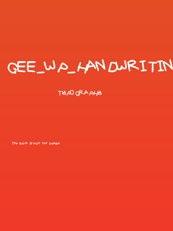 Gee_WP_Handwriting_2016_Rando Book Poster