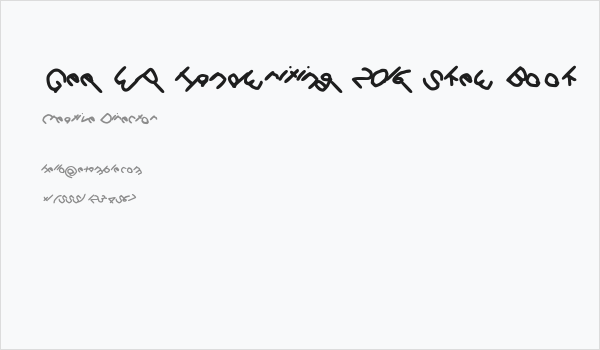 Gee_WP_Handwriting_2016_Skew Book Business Card