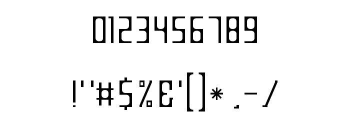 Geek Skinny Font OTHER CHARS