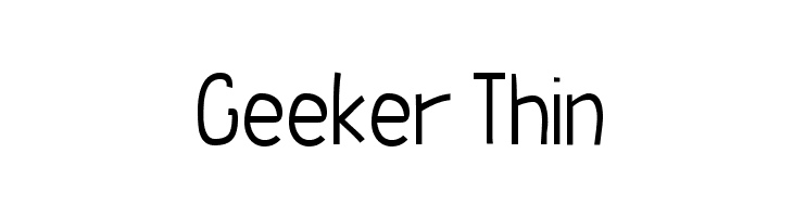 Geeker Thin  フリーフォントのダウンロード