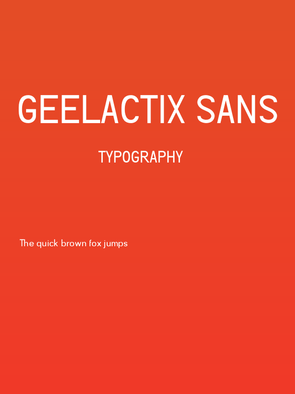 Geelactix Sans Poster