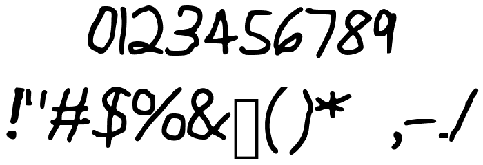 Geelyn_s_Handwriting Font OTHER CHARS