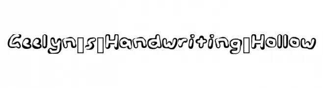 Geelyn_s_Handwriting_Hollow  नि: शुल्क फ़ॉन्ट्स डाउनलोड