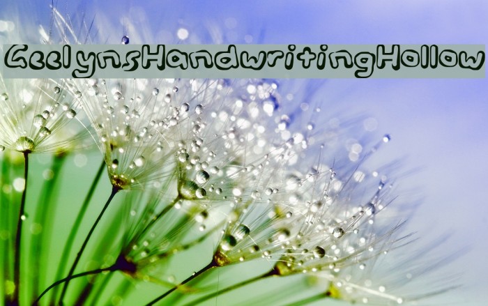Geelyn_s_Handwriting_Hollow Font examples