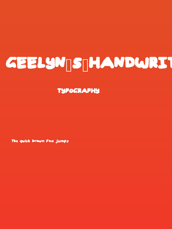 Geelyn_s_Handwriting_Thick Poster