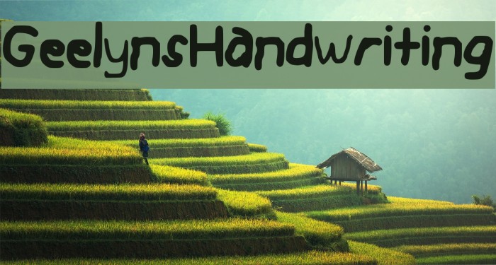 Geelyn_s_Handwriting Font examples