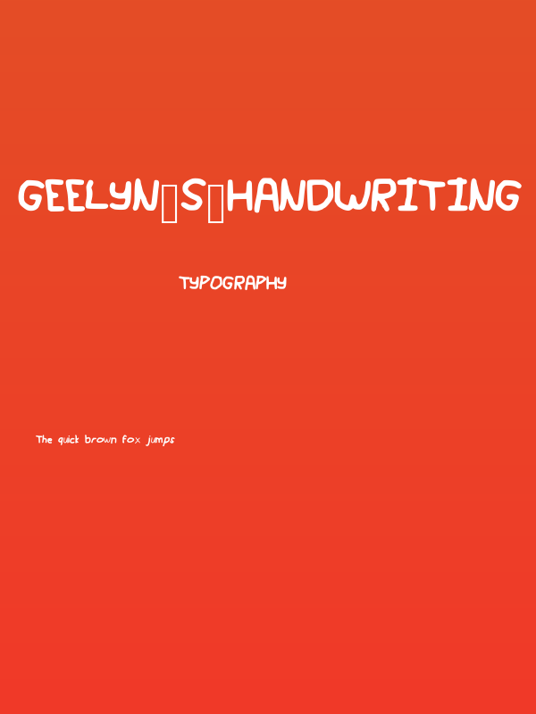 Geelyn_s_Handwriting Poster