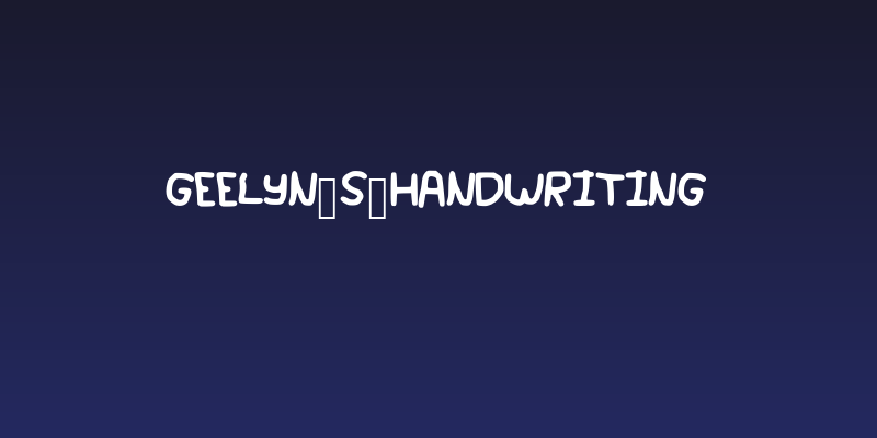 Geelyn_s_Handwriting Social Header