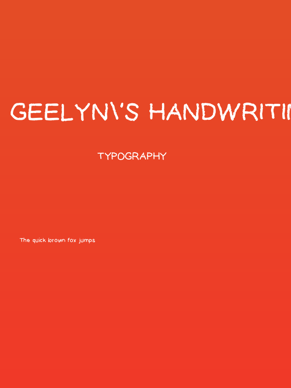 Geelyn's Handwriting Remake A Medium Poster