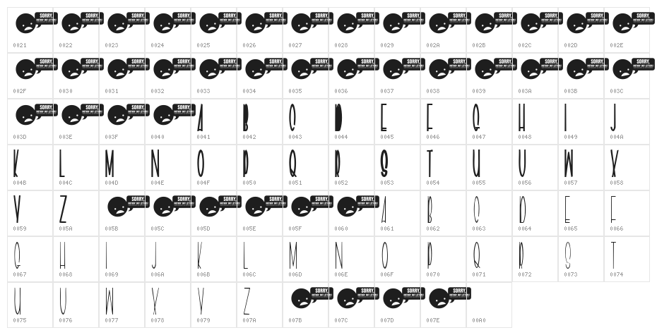 Geeves Character Map