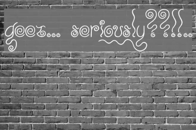 Geez... Seriously??!!.. Font examples