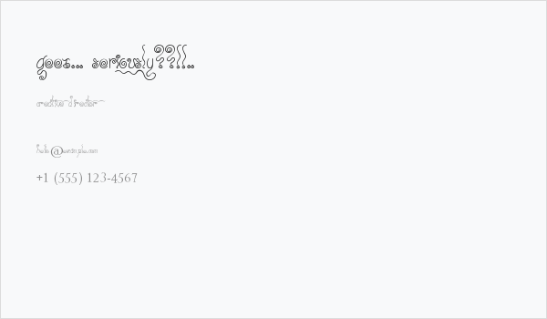 Geez... Seriously??!!.. Business Card