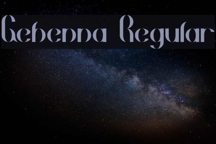 Gehenna Regular Font examples