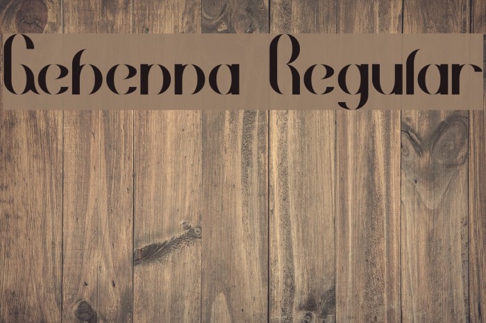 Gehenna Regular Font examples