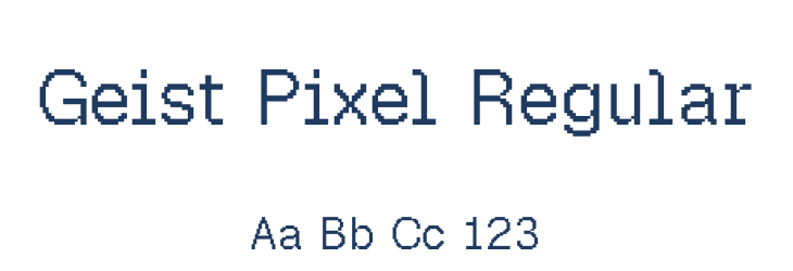 Geist Pixel Regular Font Preview