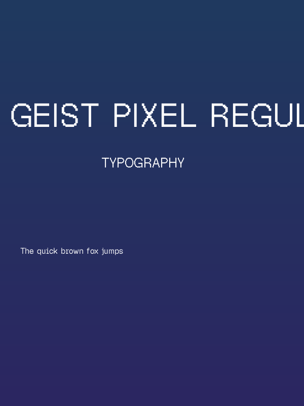 Geist Pixel Regular Poster