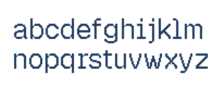 Geist Pixel Regular Lowercase