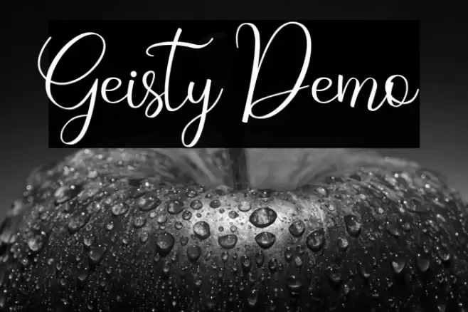 Geisty Demo Font examples