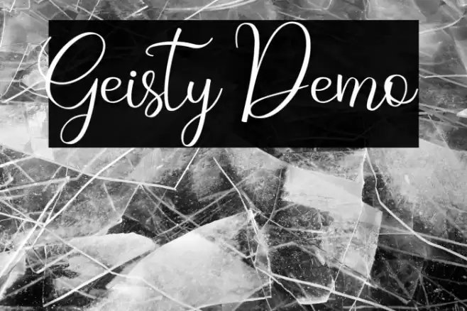 Geisty Demo Font examples