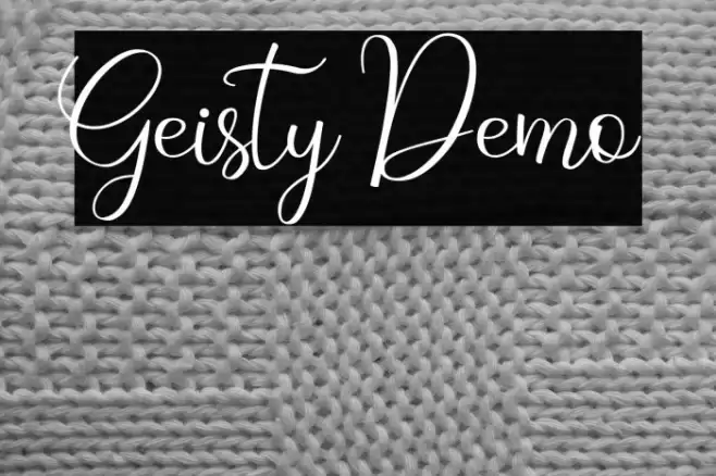 Geisty Demo Font examples