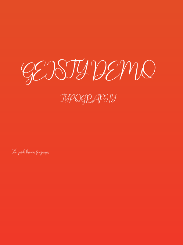 Geisty Demo Poster