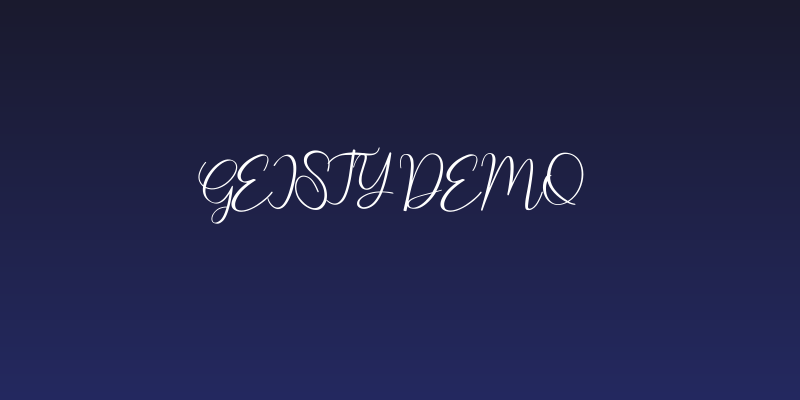 Geisty Demo Social Header