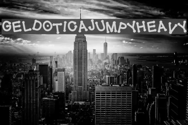 GelDoticaJumpyHeavy Caratteri examples